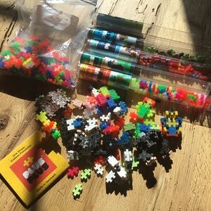 Plus Plus 1 pound Denmark 🇩🇰 toys 5 tubes instructions